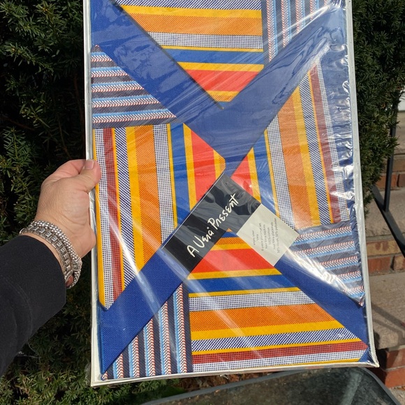 8 ppl Vintage 70s deadstock Vera Neumann napkin / placemat hostess gift set new - Picture 2 of 6